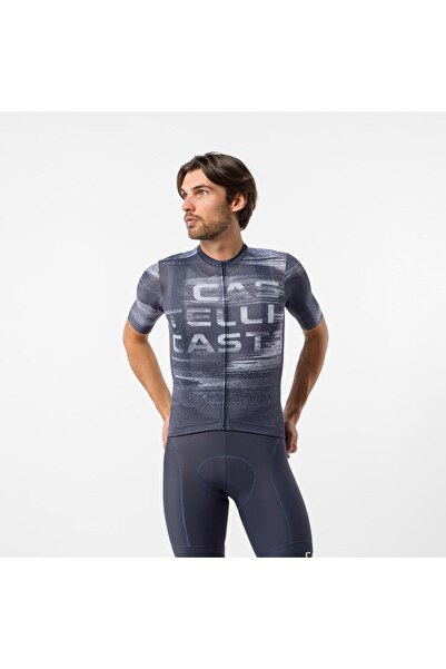 Castelli Stratus Logo Short Sleeve T-Shirt , for men, twilight blue/winter sky