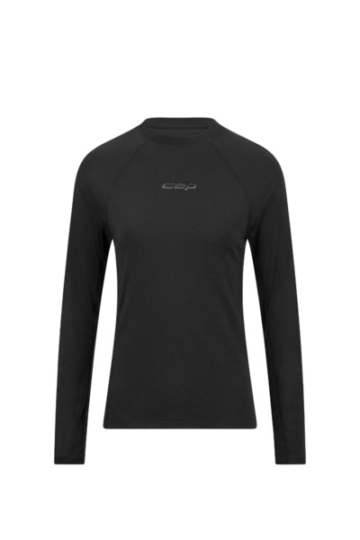Cep Bluză termică merinos femei Core Run Merino Base Layer - negru | mânecă l...