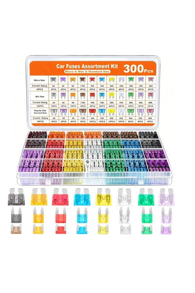 Choice مجموعة متنوعة من 300 قطعة من الفيوزات للسيارات 120-300 قطعة، تشمل فيوز...