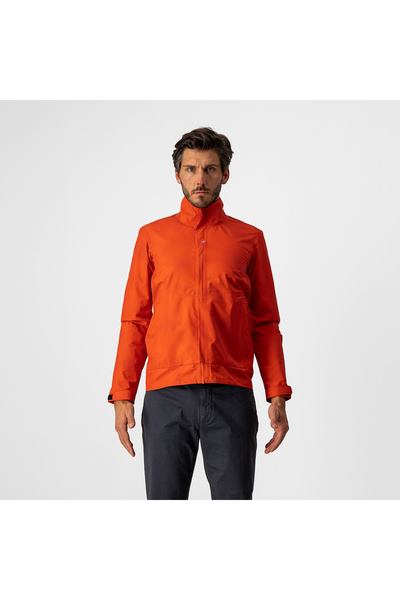 Castelli Commuter Reflex - orange waterproof cycling jacket