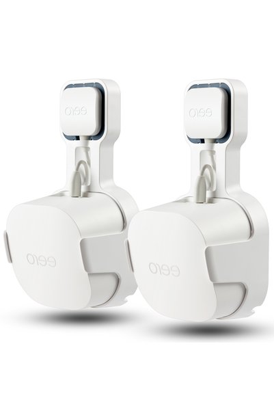 Choice حامل جداري أبيض (قطعتان) لنظام واي فاي Eero 6 أو Eero 6+، بدون أسلاك م...