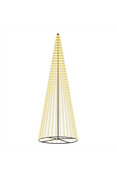 vidaxl Brad de Crăciun LED 385 cm 1148 LED-uri Alb cald Fier Negru