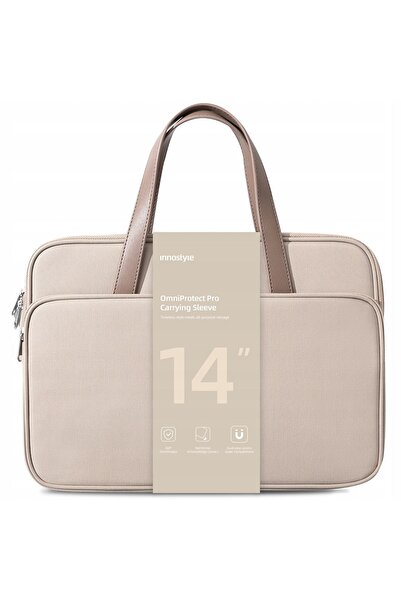 Innostyle Geantă laptop damă 13-14 inch Impermeabilă Omniprotect Pro Bej