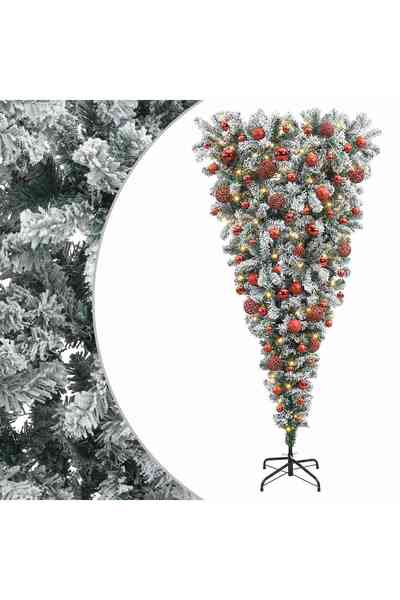 vidaxl Brad de Crăciun artificial cu ramuri flexibile, cu susul în jos