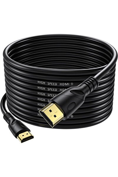 Jorex Cablu HDMI 4K 50ft, Cablu HDMI 2.0 de mare viteză 18Gbps, Conector plac...