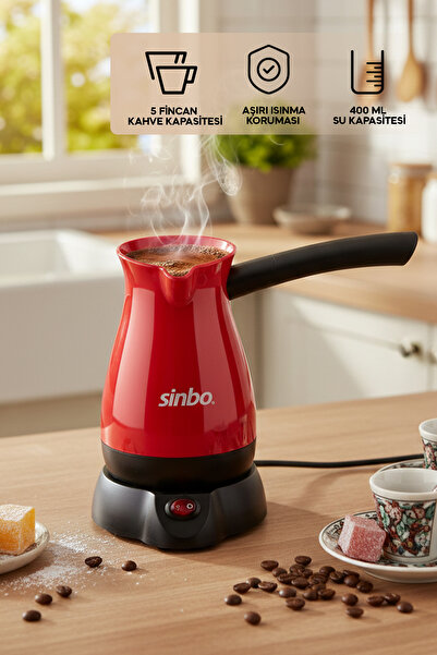 Sinbo SCM 2948 Kablosuz Elektrikli Cezve Kırmızı - PH