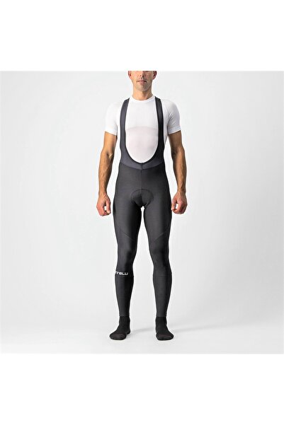 Castelli Men's cycling long pants with braces Entrata bibtights - black