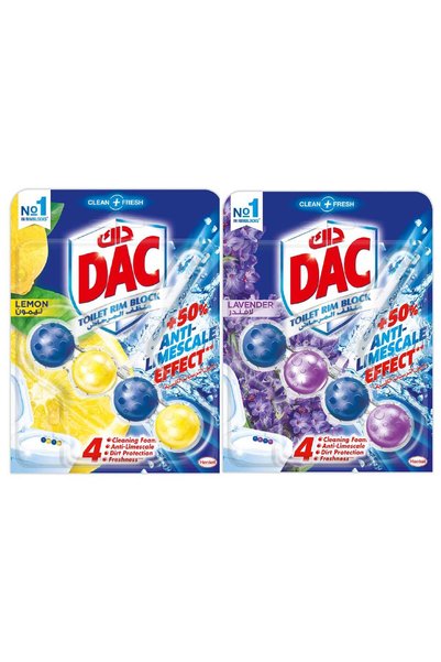 DAC Toilet Rim Block Lemon 50 g + Lavender 50 g