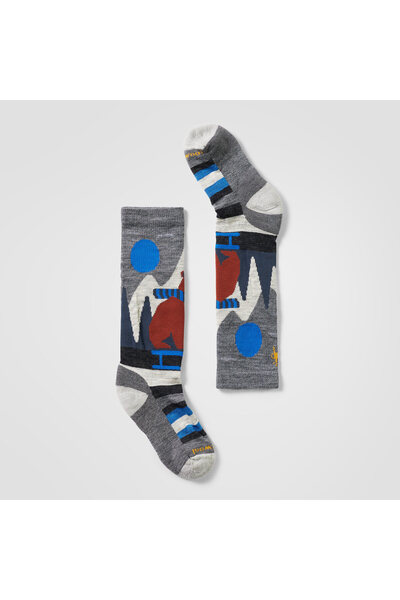 Smartwool Детски мериносови чорапи за ски Sleigh Bear - сиви, средно сиви |  ...