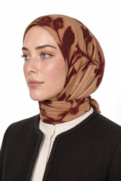 Mooncorn Elstan Desen Hebei Silk Scarf