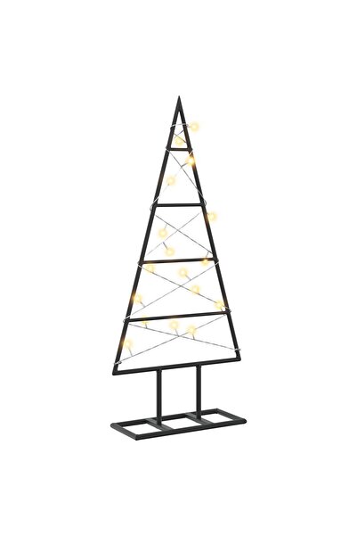 vidaxl Pom de Crăciun din metal KUOPIO 60 cm Alb cald