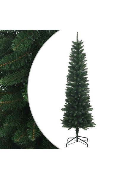 vidaxl Artificial Slim Christmas Tree 150 cm PE și PVC Verde