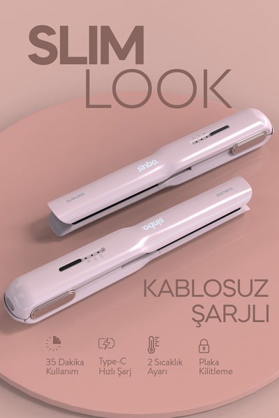 Sinbo SHD-1742 Kablosuz Şarjlı Taşınabilir Saç Düzleştirici-Seyahat İçin İdeal, Mini Tasarım - PH