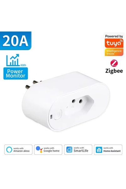 Choice مقبس ذكي Zigbee 20A UNKAS يعمل مع Tuya Wifi / Zigbee 3.0 بمعيار البراز...