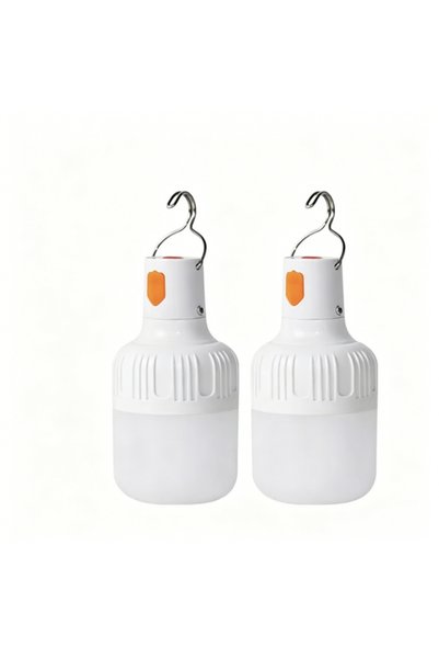 Choice 2PCs White light 2PCS USB Rechargeable LED Bulb with Hook Portable Eme...