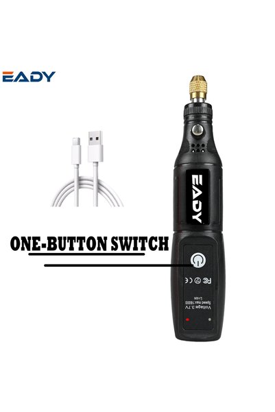 Choice أداة دوارة كهربائية متعددة الوظائف USB سوداء 1P EADY، طقم حفر ونقش صغي...