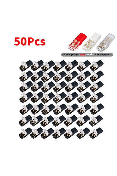Choice Black 50Pcs Wire Connector 2 Pin Electrical Cable Connector D2 Cable S...