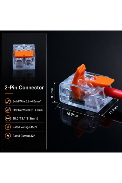 Choice KV412-Bag-10PCS 10-75PCS Electrical Lever Wire Connector 2/3/4/5 Port ...