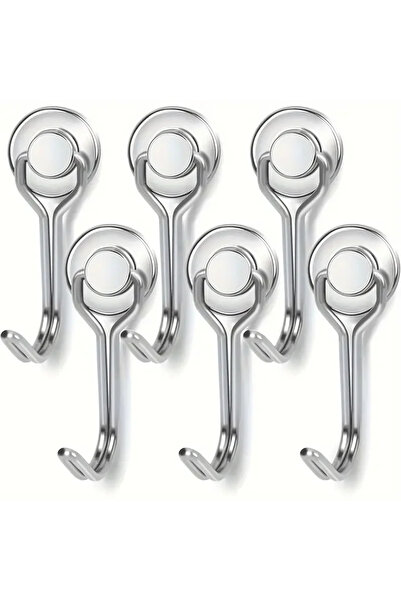 Choice 6pcs 6Pcs Magnetic Hook Heavy Duty Magnet Hook with Swivel Hook for Ho...