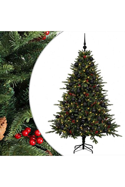 vidaxl Brad de Crăciun artificial cu glob 240 cm 300 LED-uri Alb cald