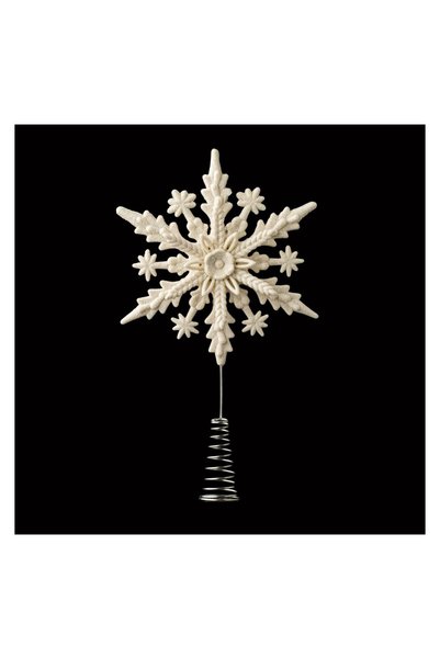 OEM Varf pentru Brad Fulg alb cu Sclipici 23 cm de Crăciun – Atmosferă Festiv...