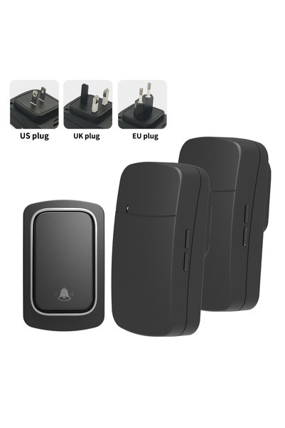 Choice جرس باب لاسلكي ذاتي الطاقة من EU 1Button 2Receiver-B SIXWGH لا يتطلب ب...
