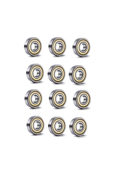 Choice 608ZZ 12pcs 6/12/20pcs 608RS/608ZZ Bearings, Durable Carbon Steel Ball...