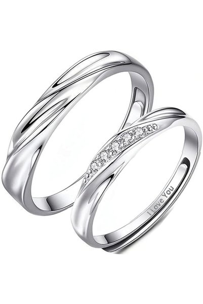 GENERAL Promise Rings for Couples Customize, Sun and Moon Rings for Couples I...