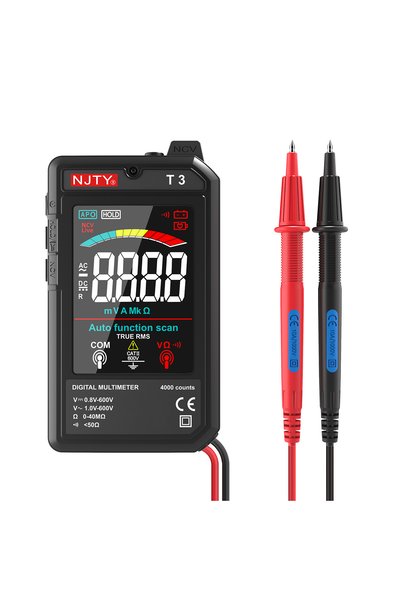 Choice جهاز قياس رقمي ذكي T3-4000 NJTY T3 مع شحن Type-C، نطاق تلقائي، 4000 عد...