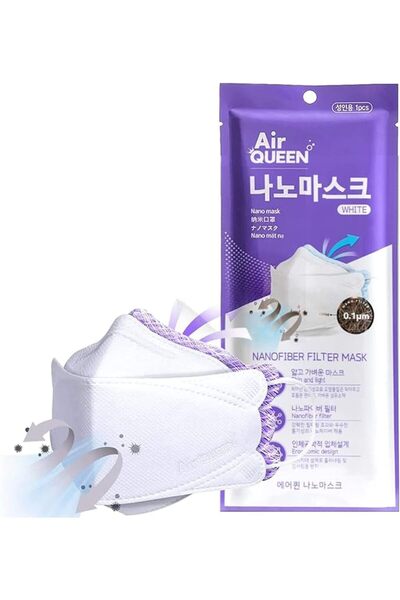 topraktan insana INSAN [30 Pack] Air-Queen Nano-Mask | White | Nanofiber Filt...