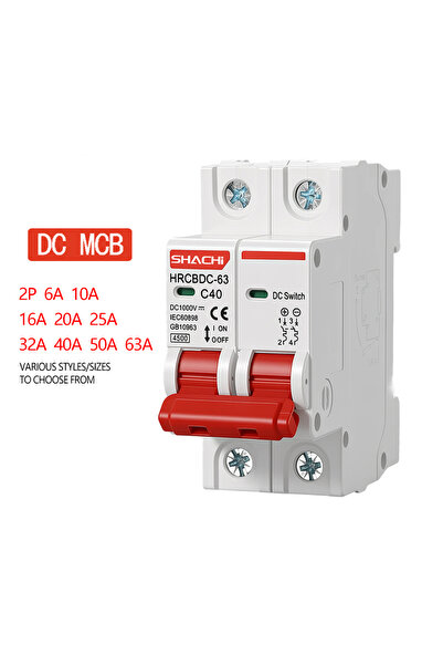 Choice 2P 16A SHACHI 2P DC MCB 1000V Solar Mini Circuit Breaker 3A 6A 10A 16A...