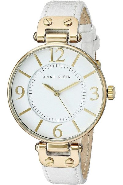 Anne Klein ساعة نسائية بحزام جلدي