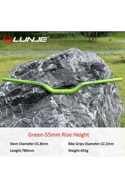 ROBESBON Lunje Riser Alüminyum Yeşil Bisiklet Gidonu 780 mm