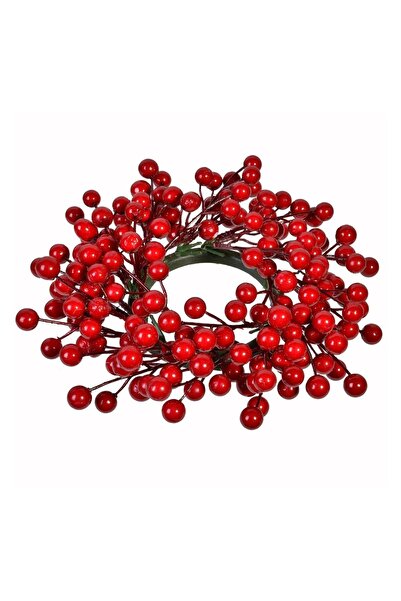 OEM Inel Decorativ de Crăciun pentru Lumanari Pomusoare Roșii 22 cm – Atmosfe...
