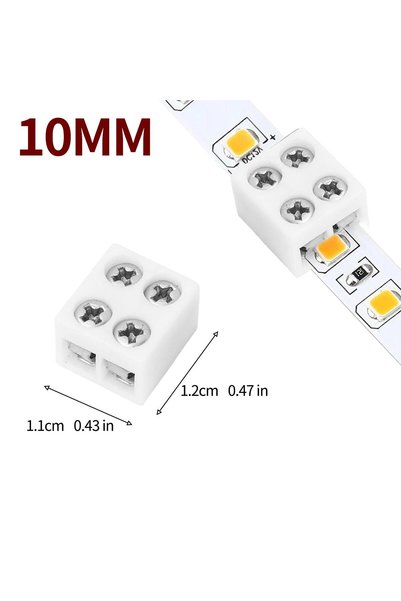 Choice 5PCS 10mm Strip to Strip 20x LED Strip Connectors 2 Pin Solderless Qui...