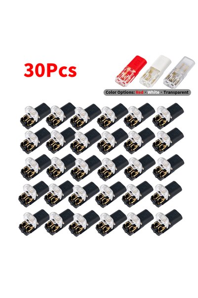 Choice Black 30Pcs Wire Connector 2 Pin Electrical Cable Connector D2 Cable S...