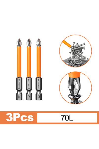 Choice طقم مفكات سداسية الشكل 3 قطع 70L مضادة للانزلاق مع رؤوس مغناطيسية من ا...