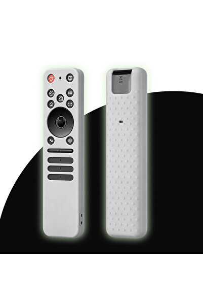 Choice غطاء سيليكون أبيض متوهج MRSVI لجهاز التحكم عن بعد السحري LG MR25GA، حا...