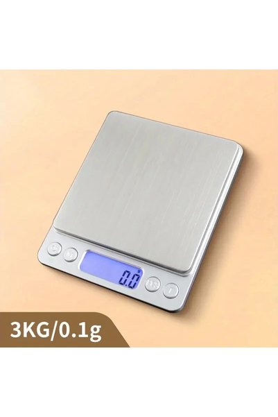 Choice 0.1g 3kg Digital Kitchen Scale Stainless Steel Food Scale with LCD Dis...