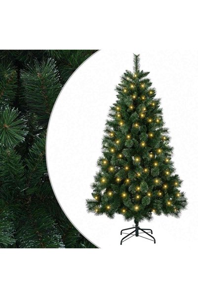 vidaxl Brad de Crăciun artificial 240 cm 300 LED-uri Alb cald