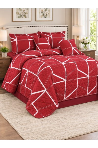 HOURS 6-Piece King Size Bedding Set with Comforter, Bed Skirt, 2 Pillowcases ...