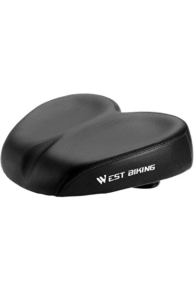 West Biking مقعد دراجة كبير الحجم بدون مقبض للأنف، مقعد دراجة ناعم ومرن بامتص...