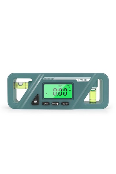 Choice مقياس زوايا رقمي أخضر مع شاشة LCD لقياس المستوى والميل 90 درجة °   ميز...