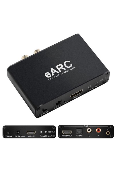 KEEPRO HDMI Earc-Arc Ses Çıkarıcı Adaptör hdmi Earc-Arc - RCA R/L Optik 3.5mm...