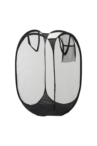 Choice black 1pcs Dirty Clothes Basket Skeleton Ventilated Foldable Easy Stor...