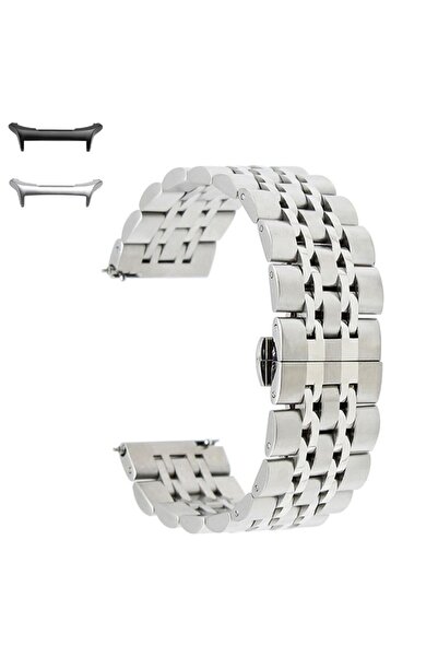 VD VERY DREAM Curea metalică, compatibilă cu Samsung Galaxy Watch Ultra, Argi...