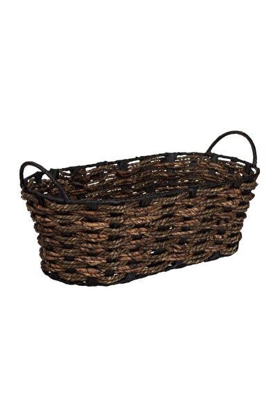 OEM Coș Decorativ Oval Împletit Maro cu Mânere, pentru Bucătărie și Organizar...