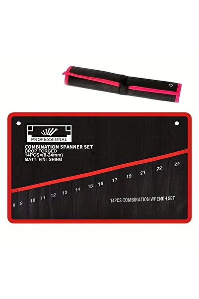 Choice 1pcs 14-Pocket Roll Tool Storage Bag Portable Wrench Organizer Pouch B...
