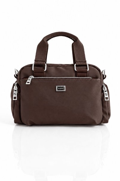 VIATOX Vx-1422 Women's Multi-Compartment Adjustable Crossbody Hand and Shoulder Bag Brown