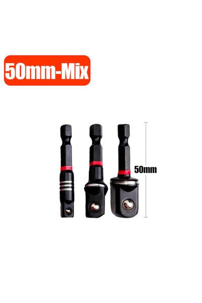 Choice 50mm-Mix Impact Socket Adapter 1/4" 3/8" 1/2" Square Socket Driver Ext...
